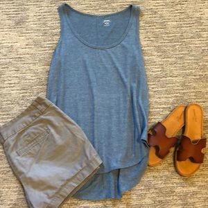 LOFT Khaki Shorts & Old Navy Tank Outfit